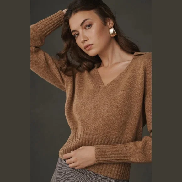 Reformation Beckie Cashmere Collared Sweater - Picture 3 of 14